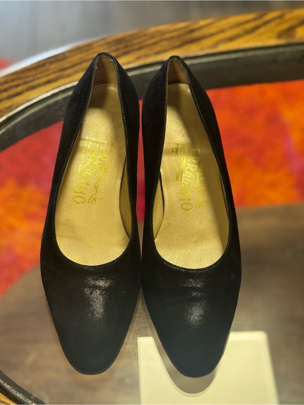 Vintage Salvatore Ferragamo Almond-Toe Classic Pumps
